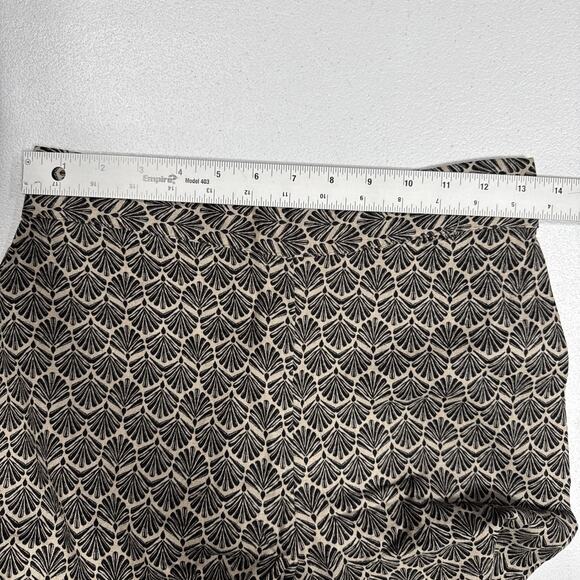 Isaac Mizrahi Bridgehampton Linen Blend Pants Fringe Hem Brown Black Sz 2 Boho - Picture 4 of 13